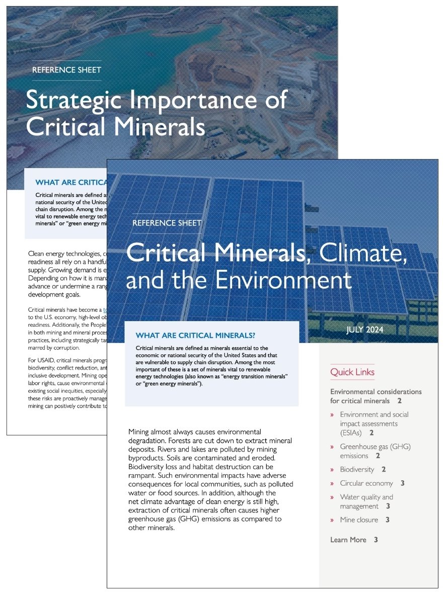 USAID Integrated Natural Resource Management (INRM) critical minerals issue briefs